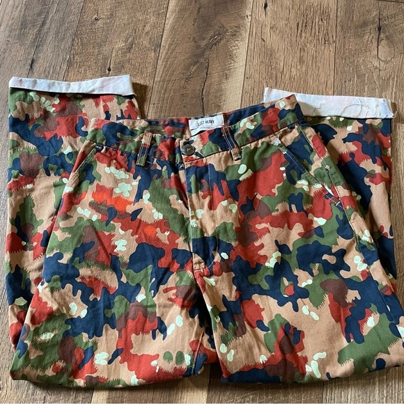 Last Heavy Vintage Army Utility Funky Camo Cuffed Pants UUU - Picture 1 of 3